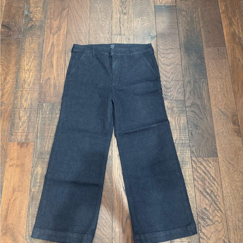 J. Crew Dark Blue High Rise Trouser Jeans